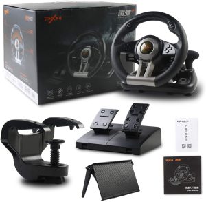 PXN-V3 Pro 180° Competition Racing Steering Wheel with Pedals
